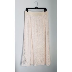 Cream Lace Skirt
